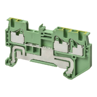 Borne simple étage 1,5mm², Push-In +, V/J, 4 pts de connexion-Lire la description