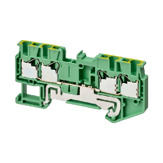 Borne simple étage 2,5mm², Push-In +, V/J, 4 pts de connexion-Lire la description
