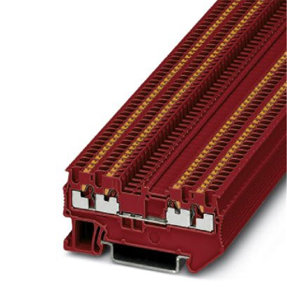 Bloc de jonction simple, Push-in, 0,14 - 1,5mm², rouge-Lire la description