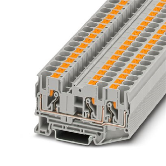 Bloc de jonction simple, Push-in, 0,5 - 10mm², gris-Lire la description