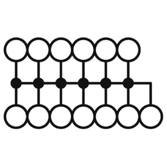 Bloc distributeur, 13 connexions, Push-in, 0,14 - 4mm², noir-Lire la description
