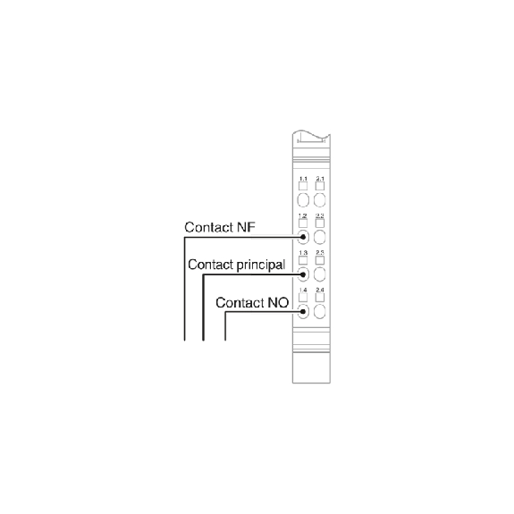 Bloc de jonction 4 sorties relais, 24Vdc, 230Vac, IP20, Inline-Lire la description