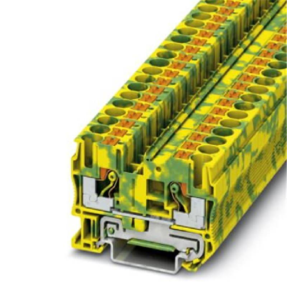 Bloc de jonction simple, Push-in, 0,5 - 10mm², vert/jaune-Lire la description