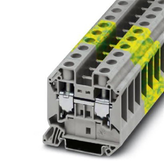 Bloc de jonction, vissé, 1,5mm² - 25mm², vert/jaune-Lire la description