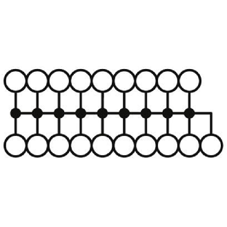 Bloc distributeur, 19 connexions, Push-in, 0,14 - 4 mm², noir-Lire la description