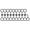 Bloc distributeur, 19 connexions, Push-in, 0,14 - 4 mm², noir