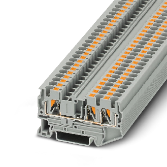 Bloc de jonction simple, Push-in, 0,2 - 6 mm², gris-Lire la description