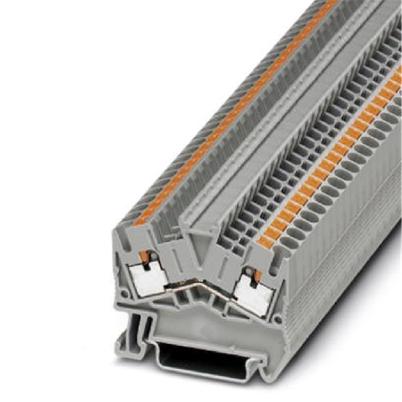 Bloc de jonction simple, Push-in, 0,14 - 4 mm², gris-Lire la description