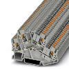 Bloc de jonction à 2 étages, Push-in, 0,14 - 4mm², gris