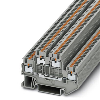 Bloc de jonction à 2 étages, Push-in, 0,14 - 1,5mm², gris