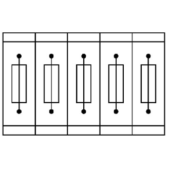 Bloc de jonction-fusibles C, Push-in, 0,5 - 10mm², 30 A, 400 V, noir-Lire la description