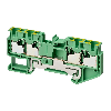 Borne simple étage 4,0mm², Push-In +, V/J, 4 pts de connexion