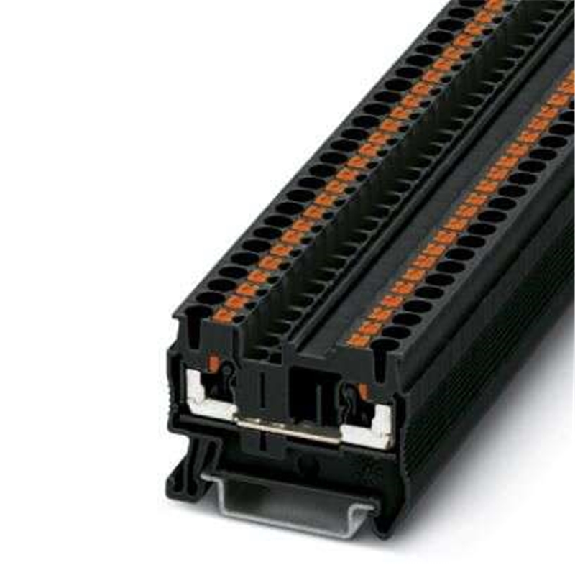 Bloc de jonction simple, Push-in, 0,14 - 4mm², 24A, 800V, noir-Lire la description