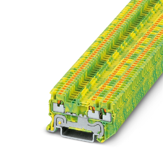 Bloc de jonction de protection, Push-in, 0,14 - 1,5mm², vert/jaune-Lire la description