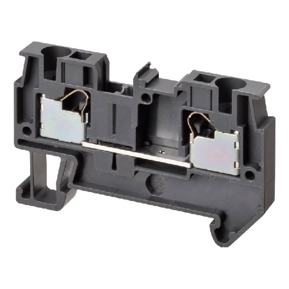 Borne simple étage 4.0mm², Push-In +, gris foncé, 2 pts de connexion-Lire la description
