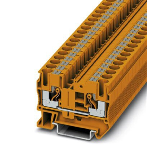 Bloc de jonction simple, Push-in, 0,5 - 10mm², orange-Lire la description