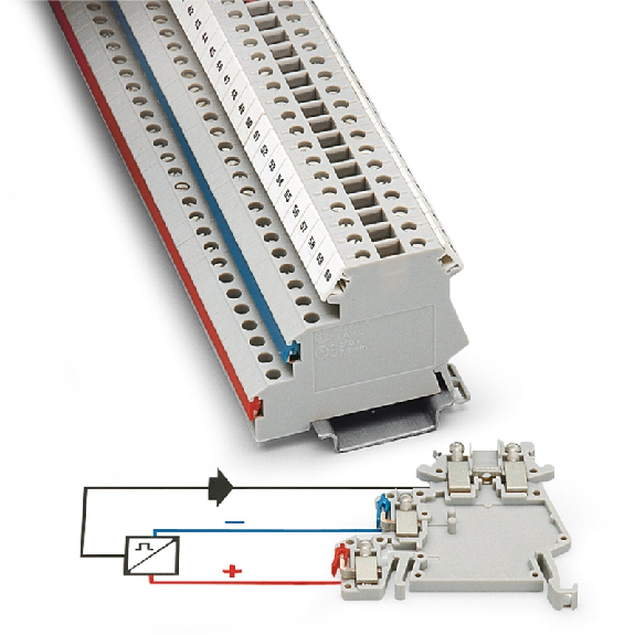 Bloc de jonction pour capteurs/actionneurs, à vis, 0,2 - 4 mm², gris Bloc de jonction pour capteurs/actionneurs, à vis, 0,2 - 4 mm², gris-Lire la description