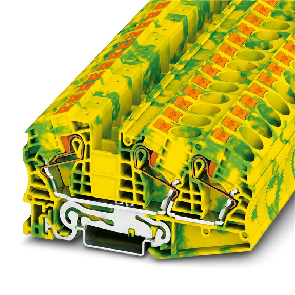Bloc de jonction de protection, Push-in, 0,5 - 25 mm², vert/jaune-Lire la description