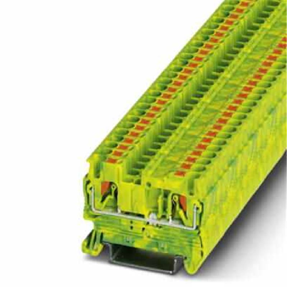 Bloc de jonction simple, Push-in, 0,14 - 4mm², vert/jaune-Lire la description