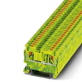Bloc de jonction simple, Push-in, 0,14 - 4mm², vert/jaune-Lire la description
