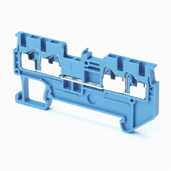 Borne simple étage 1.5mm², Push-In +, bleu, 4 pts de connexion-Lire la description