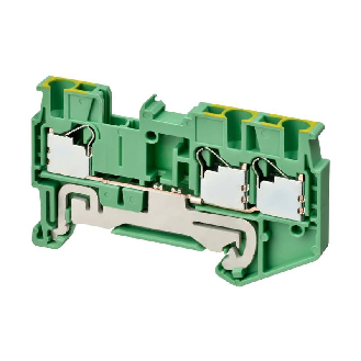 Borne simple étage 2,5mm², Push-In +, V/J, 3 pts de connexion-Lire la description
