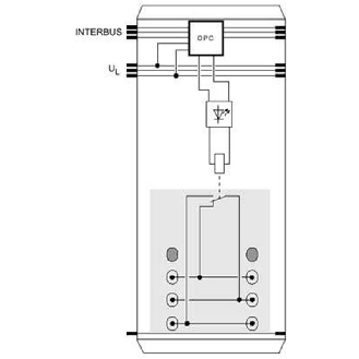Bloc de jonction 4 sorties relais, 24Vdc / 230Vac, 3A, IP20, Inline-Lire la description