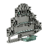 Bloc de jonction de passage à 3 étages, à ressort, 2.5mm², gris