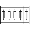 Bloc de jonction-fusibles, Push-in, 0,2 - 6mm², 6,3A, 500V, G/5x20