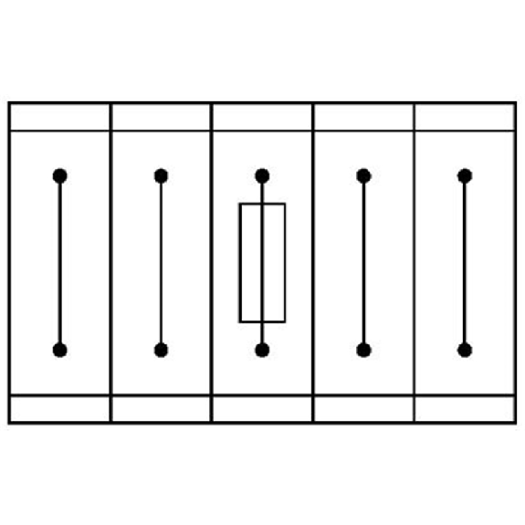 Bloc de jonction-fusibles, Push-in, 0,2 - 6mm², 6,3A, 500V, G/5x20-Lire la description