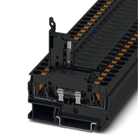 Bloc de jonction-fusibles, Push-in, 0,2 - 6mm², 6,3A, 500V, G/5x20-Lire la description