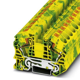 Bloc de jonction simple, Push-in, 0,5 - 25mm², vert/jaune-Lire la description