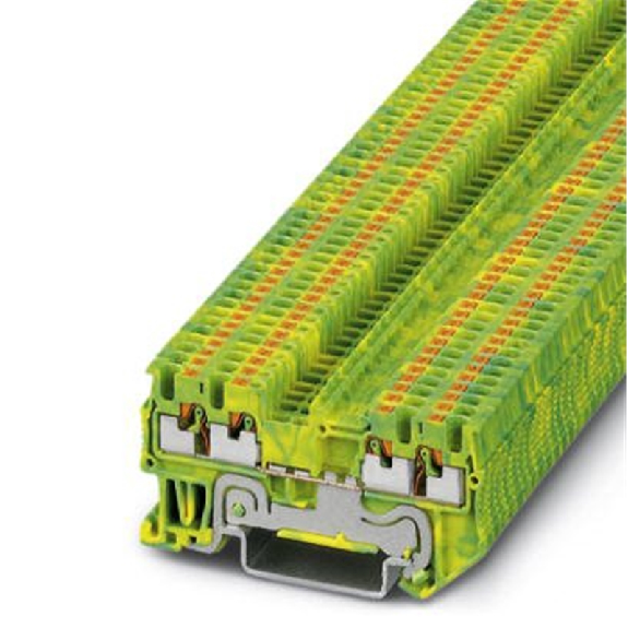 Bloc de jonction simple, Push-in, 0,14 - 1,5mm², vert/jaune-Lire la description