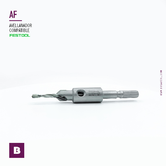 Avellanador AF Compatible FESTOOL Con Broca HSS-Leer más