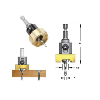 Avellanador con Broca HSS cero fricción con tope PRO - ABB4004SC-Leer más