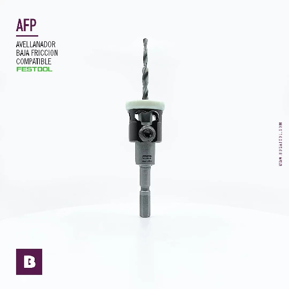 Avellanador de baja fricción con tope de profundidad compatible FESTOOL - AFP4004M-Leer más