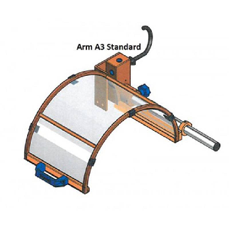 Protecteur pour tours polycarb. A3 Ø450mm larg.240mm avec microrupt.-Lire la description