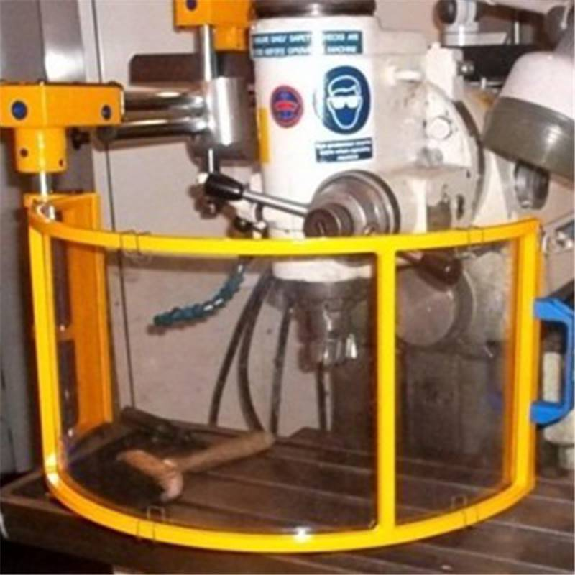 Protecteur pour fraiseuses polycarb. sans éclairage Ø600xh240mm-Lire la description