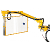 Protecteur pour fraiseuses polycarb. avec éclairage Ø600mm, à droite