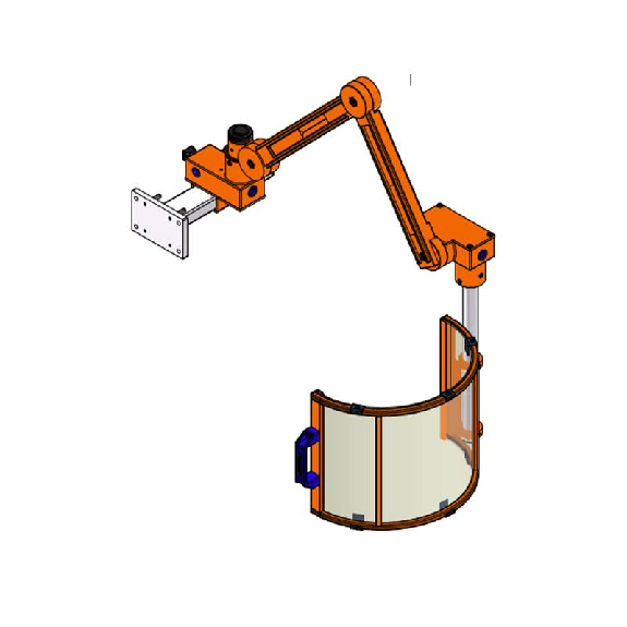 Protecteur pour fraiseuses polycarb. sans éclairage Ø400mm, à gauche Protecteur pour fraiseuses polycarb. sans éclairage Ø400mm, à gauche-Lire la description