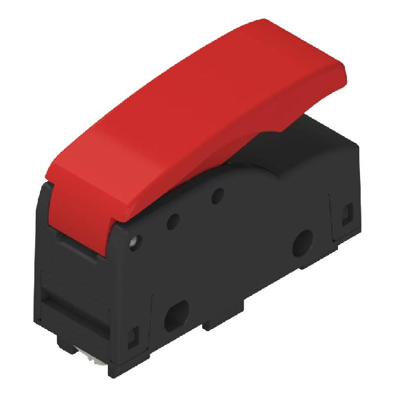 Microrupteur avec bouton rouge 1NO+1NF, bornes à vis-Lire la description