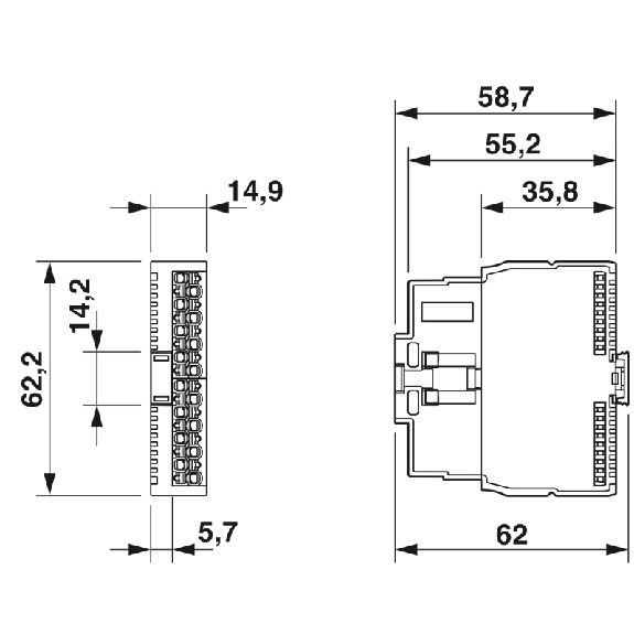 Module de séc. entrées TOR: 8 (monocanal), 4 (2 canaux), 24VDC Module de séc. entrées TOR: 8 (monocanal), 4 (2 canaux), 24VDC-Lire la description
