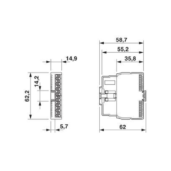 Module 16 entrées numériques, TOR, 24VDC, 1 fil, IP20-Lire la description