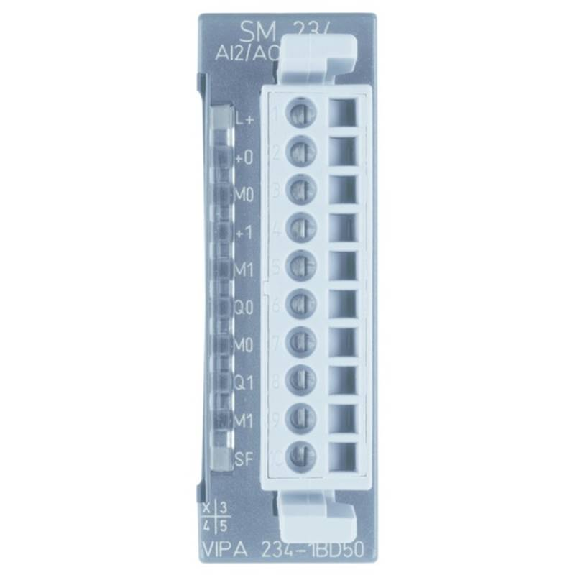 Module 2 entrées et 2 sorties analogiques 12 bit (+/-10V, +/-20mA) Module 2 entrées et 2 sorties analogiques 12 bit (+/-10V, +/-20mA)-Lire la description
