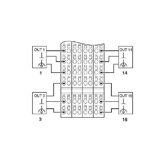 Module 16 sorties TOR 24Vdc 500mA, IP20, Inline-Lire la description