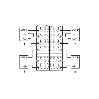 Module 16 sorties TOR 24Vdc 500mA, IP20, Inline-Lire la description