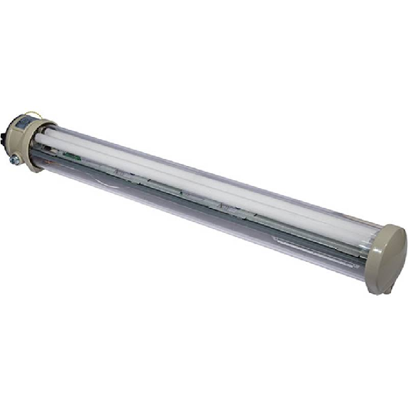 Lum. pour 2 tubes LED T8 G13 1500mm - 2 entrées M25 (sans PE) Lum. pour 2 tubes LED T8 G13 1500mm - 2 entrées M25 (sans PE)-Lire la description