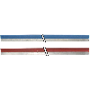 Mico Pro - Peigne de potentiel - 1x bleu 1x rouge max. 40A, lg 500mm