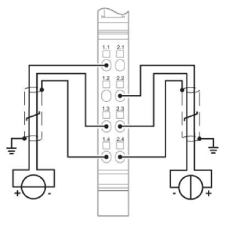 Module 2 entrées, 0-20 mA, 4-20 mA, ±20 mA, 0-10 V, ±10 V, 2 fils-Lire la description