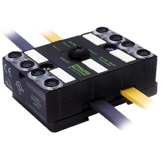 Module AS-i, IP67, Actif, 4 entrées 200mA / 4 sorties 0,5A, - 8xM8-Lire la description